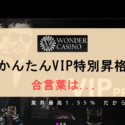 【ワンダーカジノ】合言葉ひとつでファーストクラスへ即昇格?!
